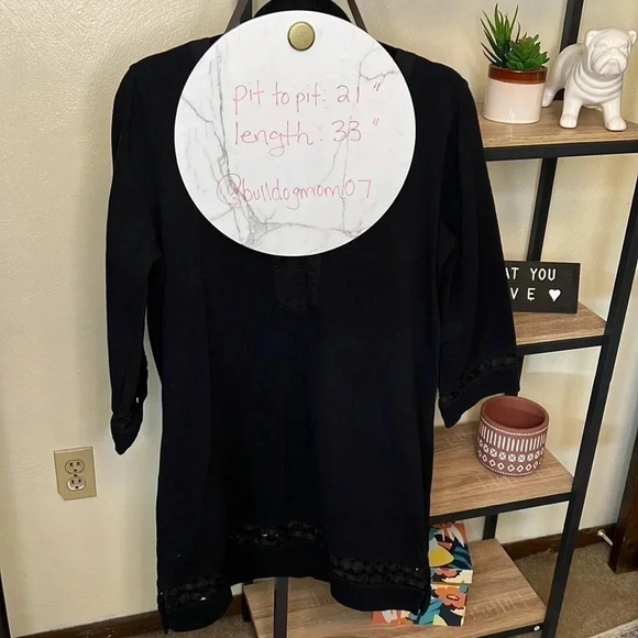 J. Crew Black Dress with Eyelet details Size L - Picture 6 of 6